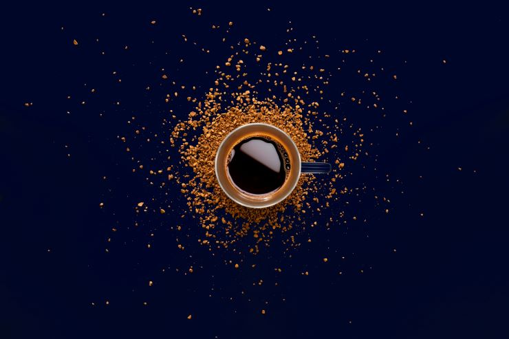 A cup of black coffee